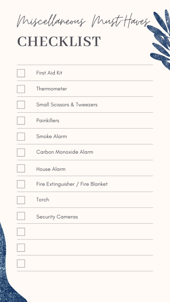 A Complete Must-have Home Essentials Checklist for Your New Home